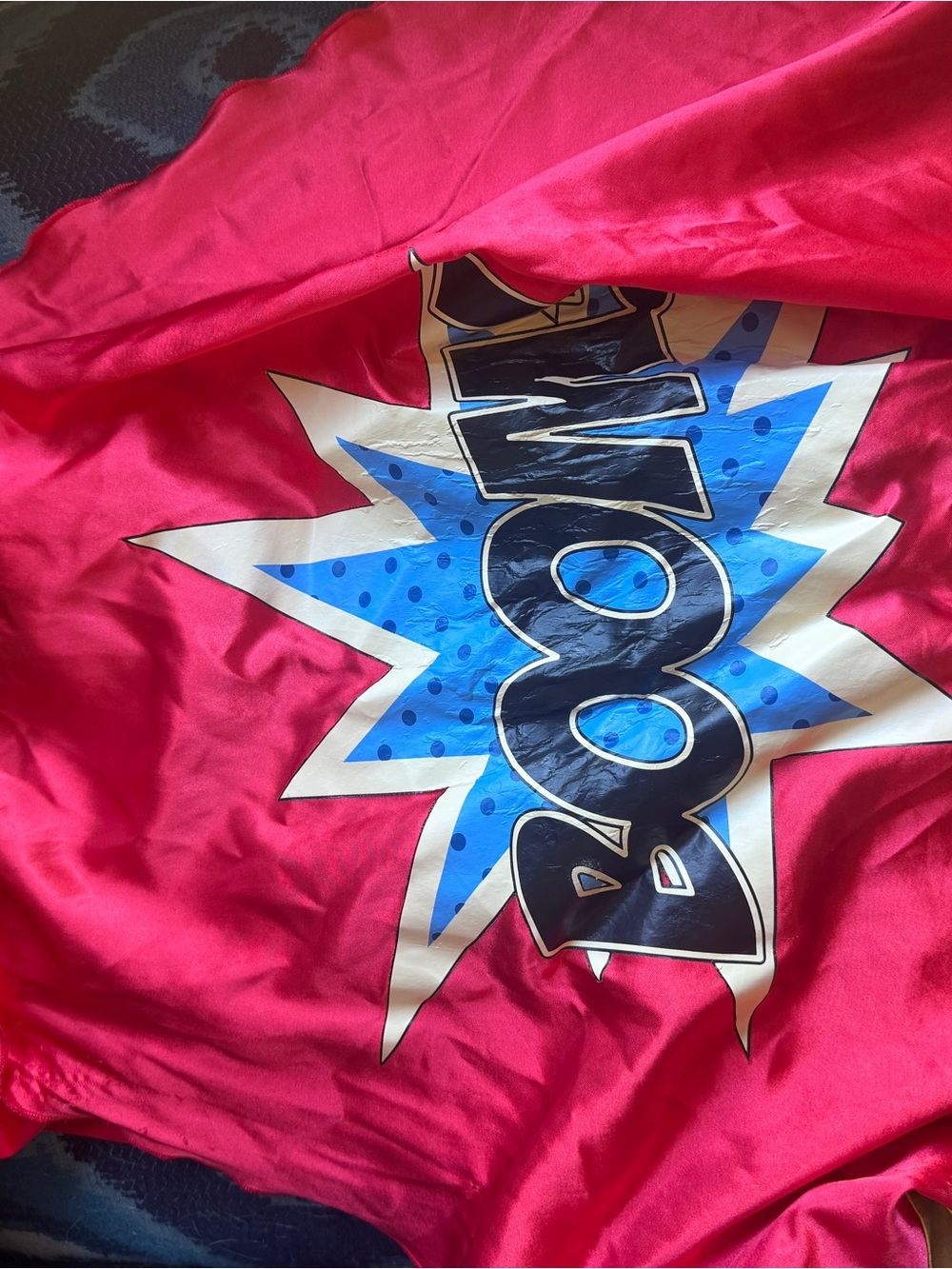 Leg Avenue Red and Blue Superhero Bodysuit with Gold Accents - Picture 3 of 5